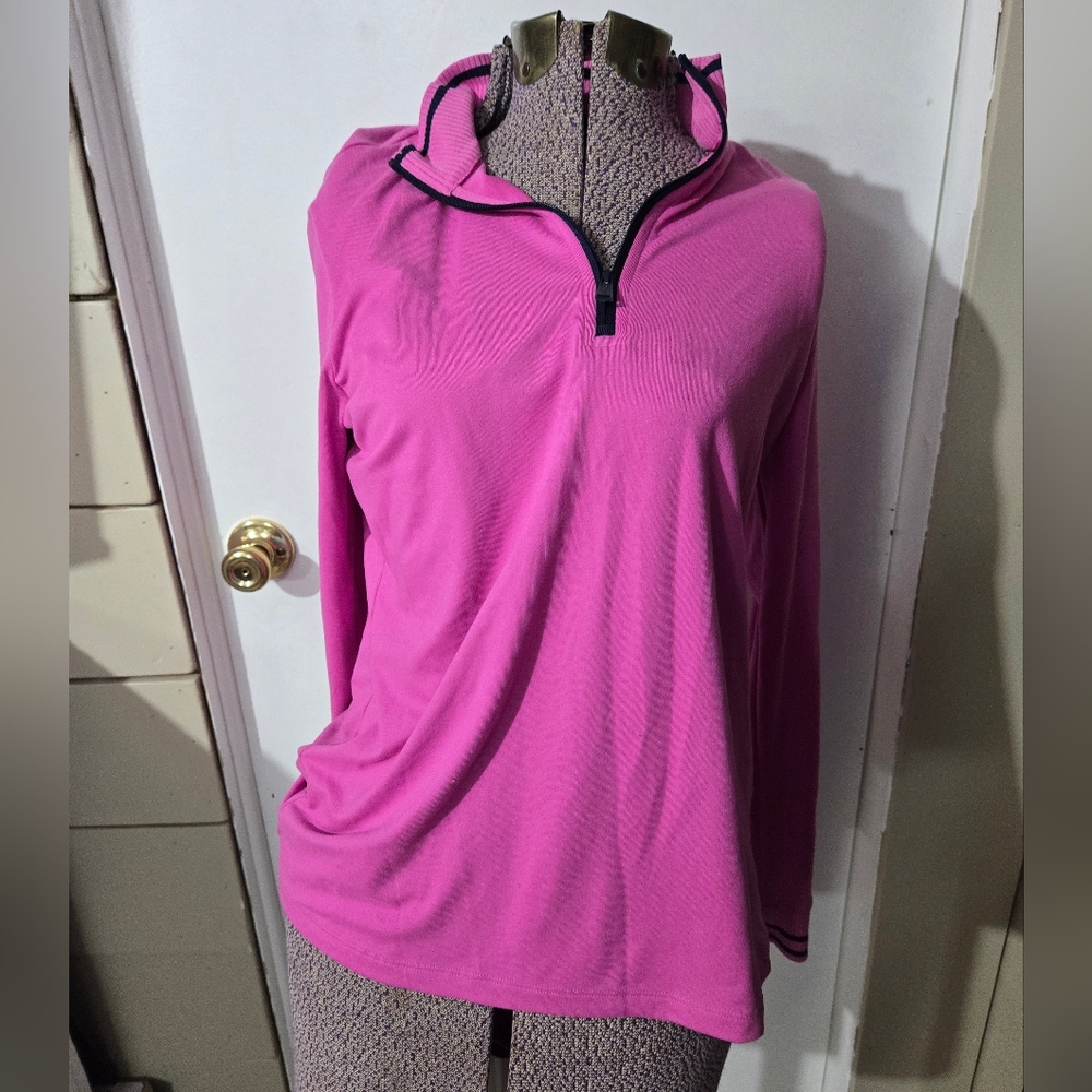 Ralph Lauren Polo Golf Womens 1/4 Zip Pullover Pink Size Medium